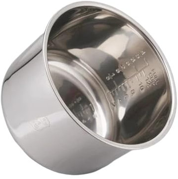 FGJDERYH Rice Cooker Inner Pot, Compatible For Zojirushi B257 NS-WAQ NS-TGQ NS-WXQ10 NS-TGH, 304 Stainless Steel Rice Cooker Inner Pot Replacement Bowl, Even Heating Cooking Pot For Perfect Rice