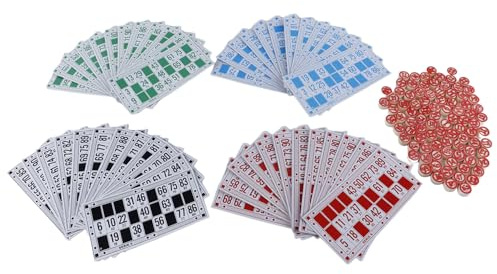 Orivin Russisches Lotto-Bingo-Spielset Aus Holz Für Familienfeiern, Traditionell Mit Fässern, Karten Und Chips