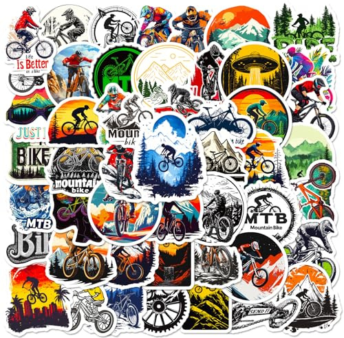 EUFFO Mountainbike Aufkleber 50 Stück, Graffiti Outdoor-Radfahren Wasserfeste Stickers für Fahrrad Helm Motorrad Koffer Laptop Scrapbook Journal Kindle Skateboard MTB Decals