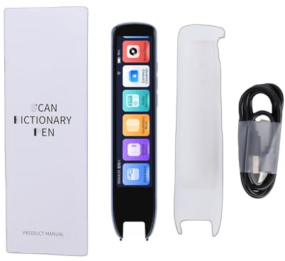 Jiawu Traducteur de Scanner Intelligent S60 Pro AI, 142 Langues en Ligne, Traduction de Texte Vocal Hors Ligne, écran HD de 4,3 Pouces, Caméra 5MP avec Batterie Rechargeable et ChatGPT