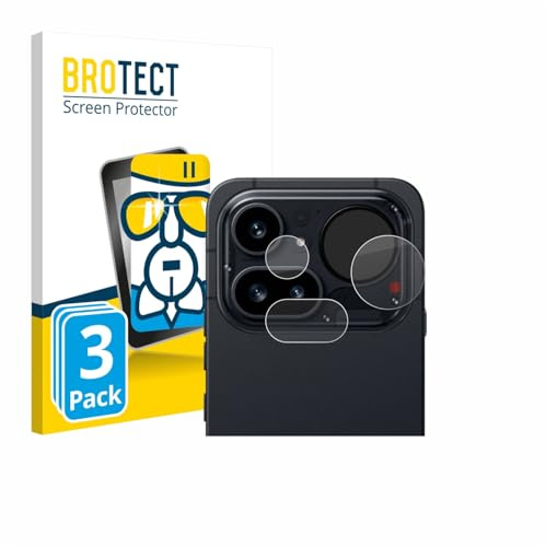 brotect Glass Film compatible with Nothing Phone (4a) Pro | (ONLY Camera Lens) 3 Pack Clear Screen Protection Made in Germany Glass-Film 9H Protection Scratch Resistant High Clarity