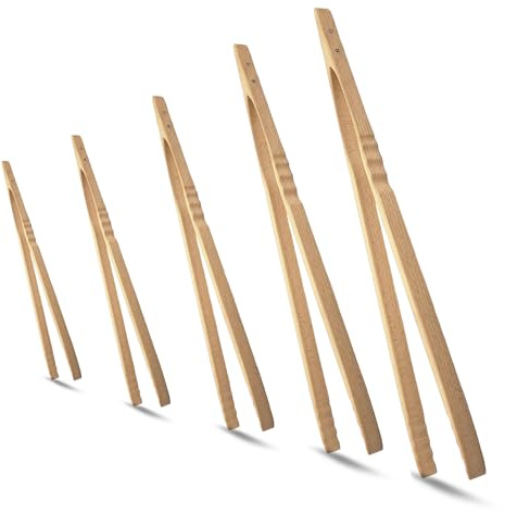 XXL Profi Grillzange aus Holz 6 Größen zur Auswahl 74cm 740mm extra lang Lange Buche Holzgriff Buchenholz Mehrzweckzange Grill Küchenzange Zangen für Schwenkgrill (74 cm)