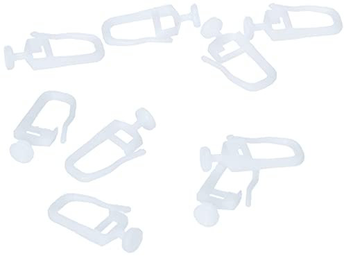 GARDINIA Ganchos deslizadores para cortinas, Ø 7 mm, Blanco, 50 piezas