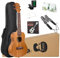 Kmise Konzert-Ukulele, Starter-Set, Mahagoni-Ukulele, 58,4 cm, für Anfänger, mit Gigbag, Stimmgerät, Gurt und Anleitung (evtl. nicht in deutscher Sprache)