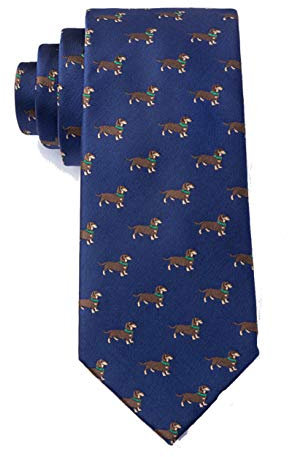 Herren-Krawatte Weenie Dackel Hot Wiener Hund, Größe XL, extra lang, Marineblau, Einheitsgröße
