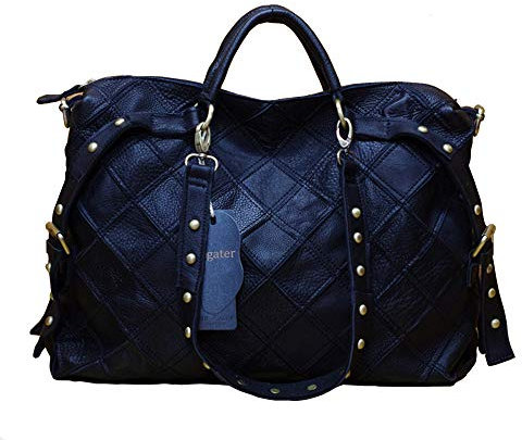 Segater® Damen Multicolor Einkaufstasche Rind Leder-Handtaschen Bunte Patchwork 2019 NEU TOP Bewertet Große Umhängetasche Hobo Taschen