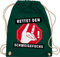 Turnbeutel Rucksack - Lehrer - Taschen - Rettet den Schweigefuchs - Unisize - Dunkelgrün - best teacher fuchs bag beutel geschenk für lehrergeschenk lehrerinnen baumwolltasche referendariat