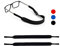 SQV Brillenhalterband, hochwertiges weiches Neopren, verstellbar, Sport-Brillenhalter für Damen und Herren, Brillenband, Brillenhalterung (2, Schwarz), Schwarz, 14-18