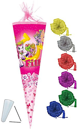 alles-meine.de GmbH stabile Spitze - aus Kunststoff - verschiedenes Zubehör frei wählbar - passend für Schultüte - Filly Pferde - 22/35 / 50/70 / 85 cm - Zuckertüte ALLE Größ..