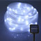 XUNATA LED Solar Lichterschlauch 5M 50 LEDs Lichter IP65 Wasserdicht Schlauchlicht Lichtschlauch für Garten, Weihnachten, Hochzeit, Party (Weiß, 5m (50LEDs) + 2m lead cable)
