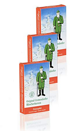 Crottendorfer Original Räucherkerzen 24 Stück (3x Zimtapfel)