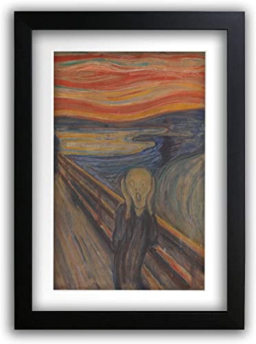 HWC Trading A3 FR Der Schrei durch Edvard Munch Dieses berühmte Galerie Kunstwerk Malerei macht ein ausgezeichnetes Geschenk oder dekoratives Stück für jedes Haus - A3 Eingerahmt