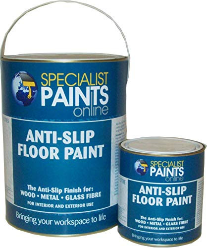 Specialist Paints Online Anti-Slip Floor and Step Safety Paint for Interior or Exterior use - 5 litres - Yellow