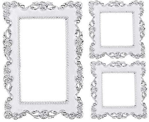 3 Pcs Flower Light Switch Stickers, 2 Pcs Single and 1Pcs Double Plug Socket Surround Stickers Cover for Home Wall Switch Decoration(Silver)