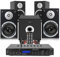Fenton SHFB55B HiFi Bookshelf Stereo System, 4x 5-Inch Speakers, Bluetooth Amplifier, Surround Sound Subwoofer, Home Audio Speaker Set