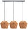 Paco Home Pendelleuchte Esstisch Korb Boho Hängelampe Esszimmer Lampe E27 Pendellampe Rattan Papier, Farbe:Natur (Ø33cm), Leuchtenart___Farbe:Pendelleuchte - Schwarz