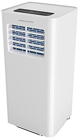 MILECTRIC AIRE ACONDICIONADO PORTATIL AAP-10F (2930 Frigorias, Clase A, Control Remoto, Deshumificador, Temporizador, Display LED, Incluye Kit de instalación)