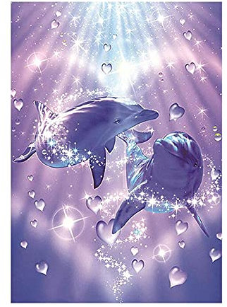 MQOK Kreative Holzpuzzles 3000 Stück Ozean-Delfin Puzzle 3000 Stücke Erwachsene Puzzle Holzpuzzle Cartoon Puzzle Für