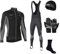 FDX Men's Winter Cycling Suit with Gloves, Cap, Socks - Italian Thermal Roubaix Windproof Thermodream Cycle Clothing Set - Long Sleeve Jersey, 3D Padded Bib Tight for Bicycle Outdoor Riding(Grey-L)