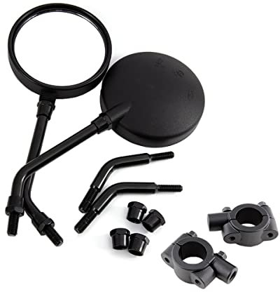 3,85 '' Runder Motorradspiegel passend für 10 mm Schraube Motorradlenker 22 mm Seitenrückspiegel