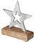 Stern 14x15cm Metall Mango Silber Braun Tischdeko Holz Metallstern Dekoration Deko Aufsteller Weihnachten Wohndekoration Geschenk