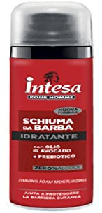 Intesa Pour Homme Moisturizing Beard Foam with Avocado Oil and Prebiotics, Mini Size for Travel, 50ml