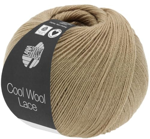 LANA GROSSA Cool Wool Lace | Extrafeine Merinowolle waschmaschinenfest und filzfrei | Handstrickgarn aus 100% Schurwolle (Merino) | 50g Wolle zum Stricken & Häkeln | 400m Garn FB 41
