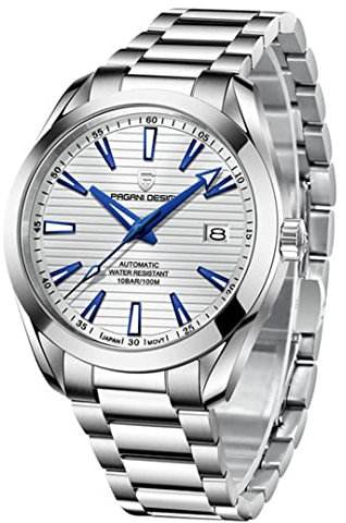 Pagani Design Herren Automatikuhr Japan NH35 Uhrwerk Saphirglas Edelstahlarmband 100 Meter wasserdicht Sportuhr…