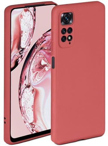 ONEFLOW Soft Case für Redmi Note 11S Hülle aus Silikon mit Kameraschutz, Silikonhülle mit erhöhtem Schutz fürs Display, Backcover Schutzhülle, weiche Handyhülle, Rot