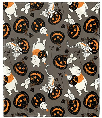 Northwest Winnie Puuh Silk Touch Überwurfdecke, 127 x 152,4 cm, Kürbis-Patch-Muster