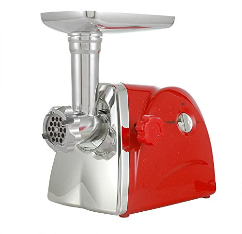 Tritacarne elettrico, multi-robot da cucina, riempitivo per salsicce con 3 dischi e tappi in acciaio inox, 800 W