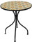 Dekorativer mediteraner Mosaik Tisch Stern Design Mosaiktisch Gartentisch Gartenmöbel Bistrotisch 60 x 70cm