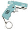 Rubber Band Gun Toy, Cool Keychain Metal Folding Rubber Gun with 50 Rubber Bands for Outdoor Activities Game, Gift for Kids Adults (green)