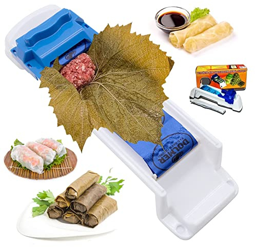 FLOTRUTE Gemüse Fleisch Roller Weinblätter Roller Maschine Fleisch Rollwerkzeug Leaf Roll Maker Picknick Küche Rollen Werkzeug Gefüllt Traube Kohlblatt Walzmaschine Für Anfänger Kinder