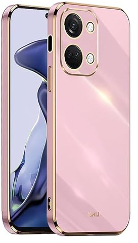 EASSGU Galvanisierter Rahmen Handyhülle für OnePlus Nord 3 / OnePlus Ace 2V (6.74 Inches), Weiche TPU Silikon Schutzhülle - Violett