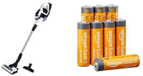 Theo Klein 6812 Bosch Unlimited Staubsauger | Mit Saug- und Soundfunktion | Dreh- und entfernbarer Bodendüse | ab 3 Jahren & Amazon Basics AA-Alkalibatterien, leistungsstark, 1,5 V, 8 Stück