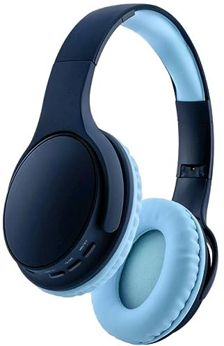 YUSONIC Kids Wireless Headphones Bluetooth, Wireless Headphone for Toddler Baby with Sharing Port, Kids Headphones with Mic for Boys Girls. (E6 Blue)