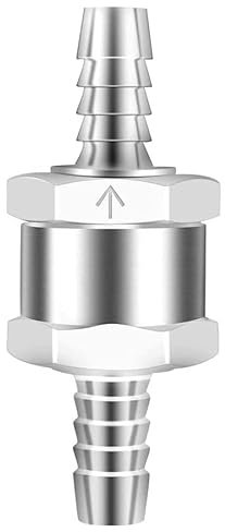 AUTOZOCO Válvula de Retención de Combustible, Válvula de no retorno de combustible, Unidireccional sin Retorno, Presión de trabajo 2.9-87 psi (0.2-6 bar), Temperatura de operación 30º a 130º, 6 mm