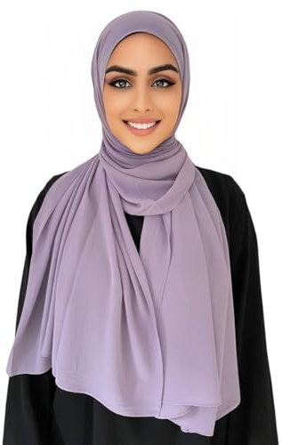 Hijab Kopftuch Muslimisches Kopftuch Chiffon kopftuch 180x70cm groß Islamisches Kopftücher für Damen & Mädchen