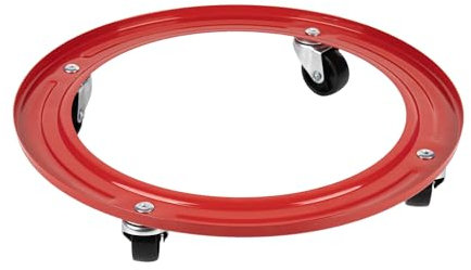 Cofan Soporte metálico con 4 ruedas para Bombona de Butano | Resistente hasta 50 kg | Porta bombonas en color rojo | Venta Unitaria