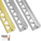 casa pura Tile Profile Made of Aluminium, 1 Piece, Tile Rail Square Profile for Tiles, 2.5 m Length, Tile End Strip, Corner Profile, Angle Profile for Edge Protection (Silver, High Gloss, G-Shape, 10