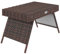 Outsunny Rattan Beistelltisch Gartentisch Couchtisch wetterfester Kaffeetisch Campingtisch Klapptisch für Balkon, Garten, 60 x 41 x 41 cm, Braun