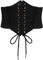 Damen Gothic Piratenkostüm Cosplay Festlich Party Wikinger Korsett Bindegürtel Schwarz S