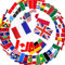 Decoration Jeux Olympiques Drapeau Francais, 50Pcs Drapeaux Du Monde for Drapeau Olympique Double Face Petit drapeaux for Décoration