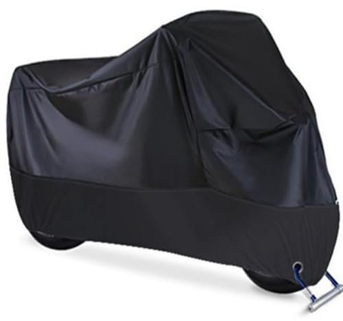 Motorrad Abdeckplane Outdoor Motorradabdeckung Wasserdicht Winterfest, Motorradplane Motorrad Garage Plane Indoor, Abdeckung für Motor Moped Roller Motorroller (Schwarz, 200x100x90cm)