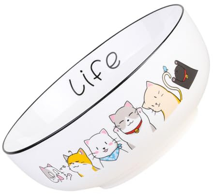 Amosfun 1 PC 6 Cat Ceramic Bowl Japanese Style Bowl Appetizer Bowl Asian Bowl Noodles Bowl Cat Ramen Bowl Ramen Bowl Cat Porcelain Bowl Snack Containers Practical Cartoon Bowl Ceramics