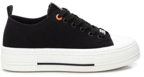 REFRESH - Zapatilla Mujer Negro - Calzado Cómodo y Versátil - Moda Casual - Modelo 17281701 (Talla 40)