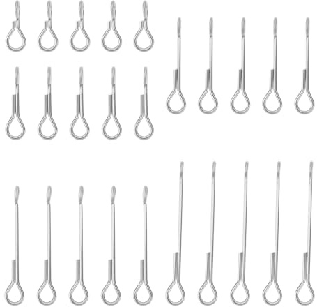 Create idea 50 Stück Fliegenfischen Fliegenbinden Economy Metall-Gelenkschäfte Kompatibel mit Game Changer 8 Zum Binden von Streamern (10–30 Mm 5 Größen)