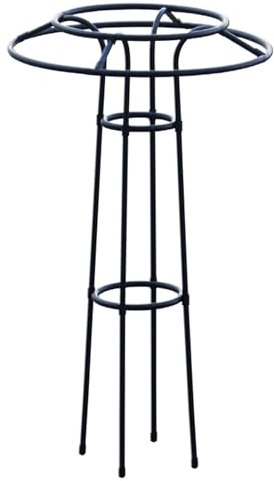 Paraguas de metal para jardín con enrejado de obelisco de 145 cm, soporte para plantas trepadoras, soporte de flores para rosas, clemátides, jazmín, estructura de soporte resistente y elegante