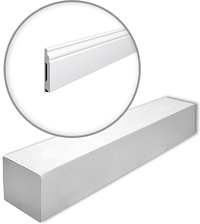 FB2F WALLSTYL Plinthe - 10 pièces (20 m) - 100 x 13 x 2000 mm - NOËL & MARQUET - une marque de NMC - Polystyrène haute densité